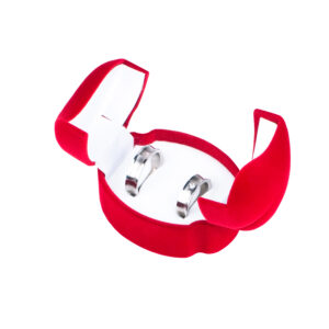 18506 pliš embalaža za poročne prstane, uhane (68 x 55 x 49 mm)